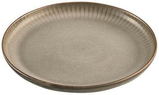 Jumbo Porselen Efes Düz Tabak 17 cm - Grey&Bej