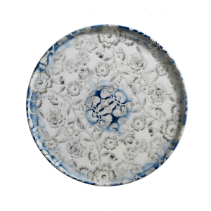 Kütahya Porselen Blue Blanc Düz Tabak 30 cm
