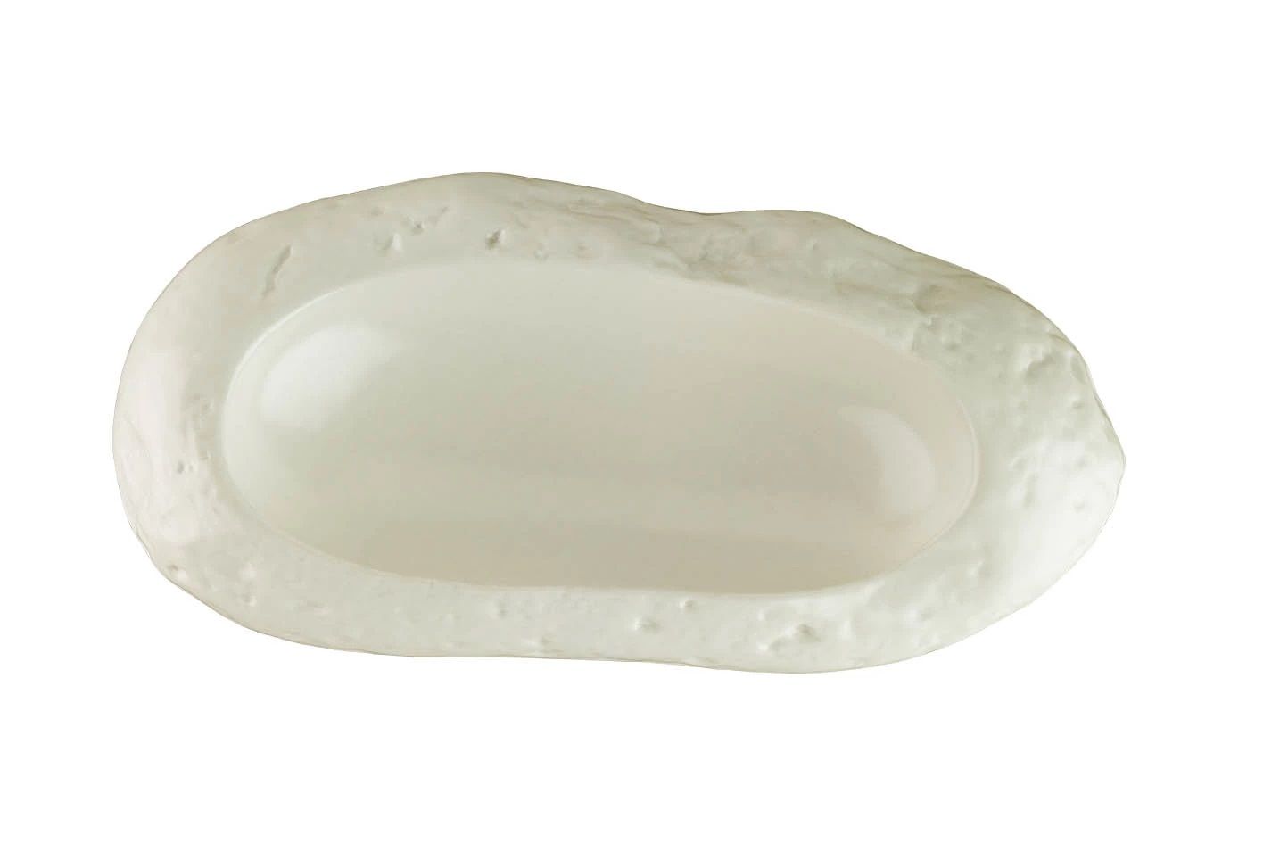 Kütahya Porcelain Nori Boat Plate Cream