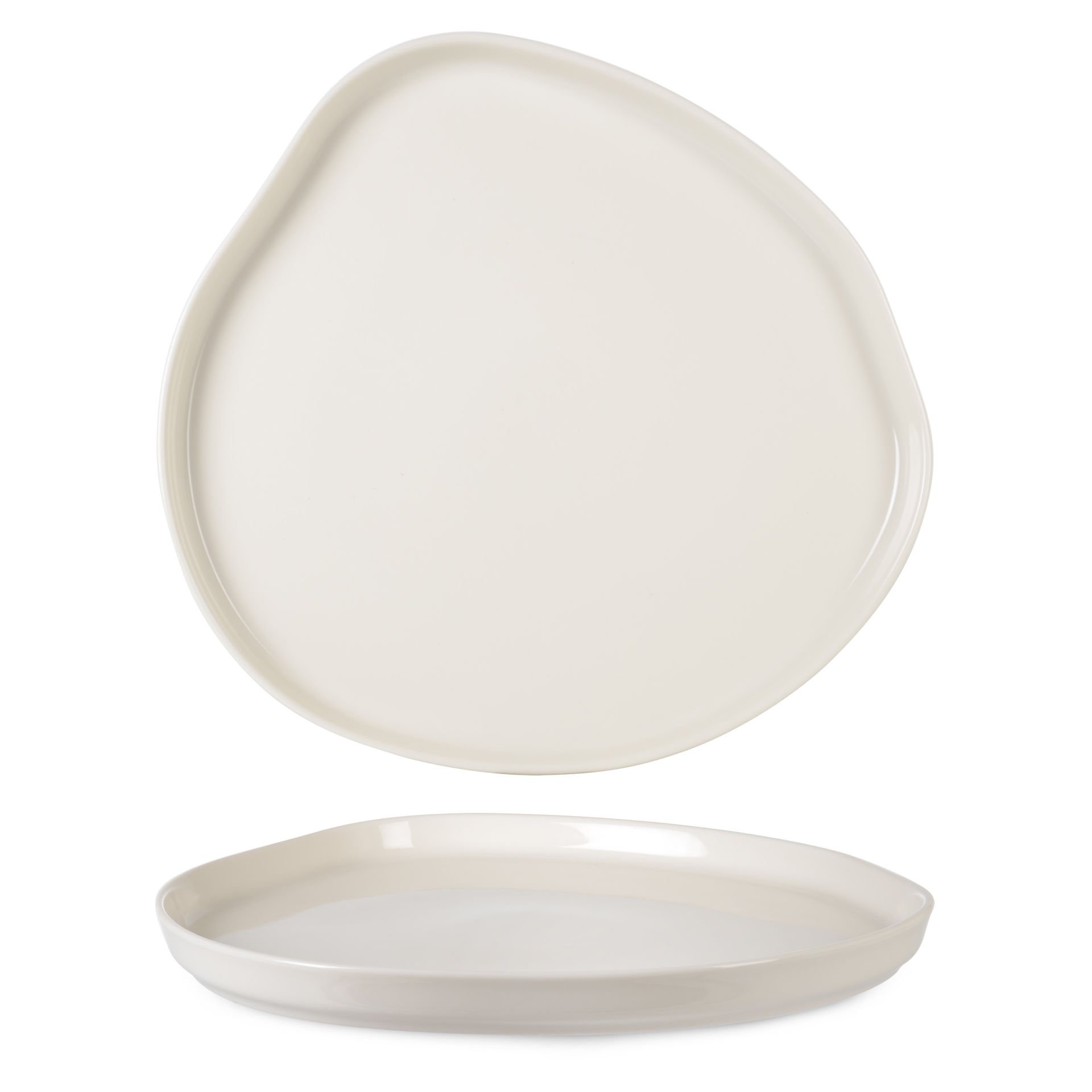 Rinart Porselen Nordic Organik Vogue Krem Düz Tabak 30 cm