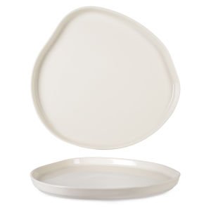 Rinart Porselen Nordic Organik Vogue Krem Düz Tabak 30 cm