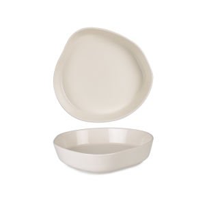 Rinart Porselen Nordic Organik Vogue Krem Çukur Tabak 21 cm
