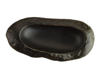 Kütahya Porselen Nori Kayık Tabak Siyah 24 cm / 125 cc