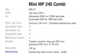 Robot Coupe El Blender Mini MP 240 Combi
