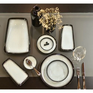 Jumbo Porselen Joy White Kayık Tabak 19 cm