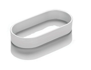 Kütahya Porselen Beyaz Sea Wave Oval Kase 12 cm