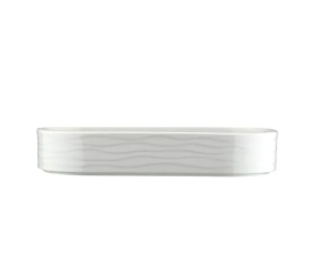 Kütahya Porselen Beyaz Sea Wave Oval Kase 12 cm