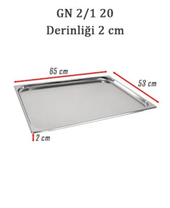 Bilge 2/1 Paslanmaz Standart Gastronom Küvet 2,5 lt