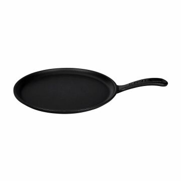 Lava Döküm Yuvarlak Pizza Krep Pankek Tavası Döküm Demir Yekpare Saplı Ø 20 cm