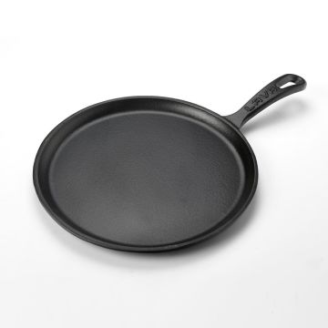 Lava Döküm Yuvarlak Pizza Krep Pankek Tavası Döküm Demir Yekpare Saplı Ø 26 cm