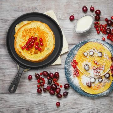 Lava Döküm Yuvarlak Pizza Krep Pankek Tavası Döküm Demir Yekpare Saplı Ø 26 cm