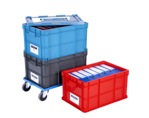 Hipaş Yanları Ve Altı Kapalı Kasa Mavi 400x600x325 mm / HP-4632