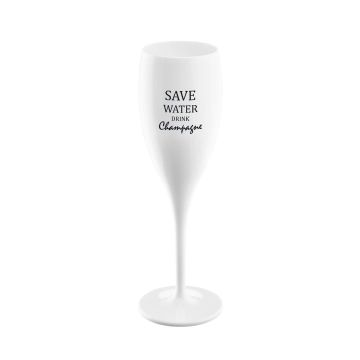 Koziol Superglass White Champagne Glass 100 ml