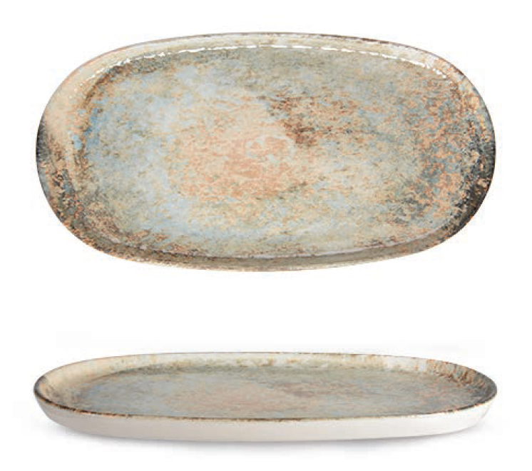 Rinart Porselen Obvara Toledo Oval Düz Tabak 30x15 cm