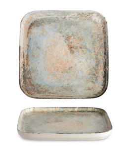 Rinart Porselen Obvara Nordic Dikdörtgen Verano Düz Tabak 16,5x16,5 cm