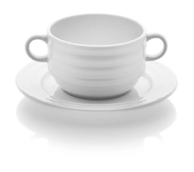 Güral Porselen Lizbon Konsome Kase ve Tabak Tabak 18 cm