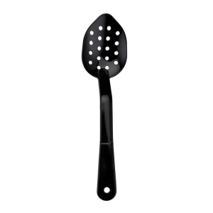Biradlı Polikarbon Servis Kaşık Delikli 29 cm Siyah