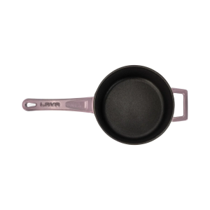 Lava Döküm Yuvarlak Sos Tenceresi Cam Kapaklı - Metal Saplı Glaze Serisi 1,35 lt Mor