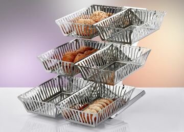 Güren Metal Sea Ekmek Stantı 3 Katlı 6 Sepetli