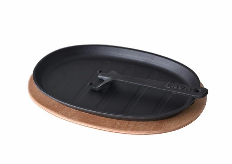 Lava Oval Fajita Tava Sunum Seti 20x30x3 cm