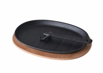 Lava Oval Fajita Tava Sunum Seti 20x30x3 cm