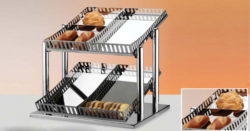 Güren Metal Ekmek Banketi 2 Katlı 4 Sepetli