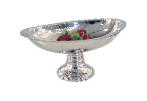 Bakır Ayaklı Gondol Sunum Tabağı 23x14 cm