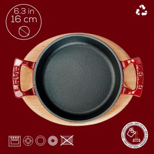 Lava Kulplu Yuvarlak Sahan Sunum Seti Ø 16 cm