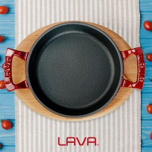 Lava Kulplu Yuvarlak Sahan Sunum Seti Ø 16 cm