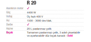 Robot Coupe Parçalayıcı Mikser - R 20