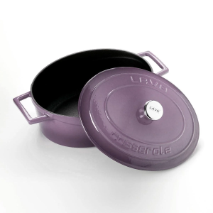 Lava Döküm Oval Tencere Folk Serisi 4,67 lt Mor