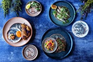 Bonna Mesopotamia Mozaik Antrasit Hygge Düz Tabak 28 cm