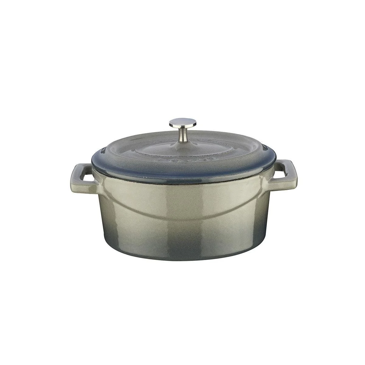 Lava Döküm Mini Oval Tencere 0,36 lt Gri
