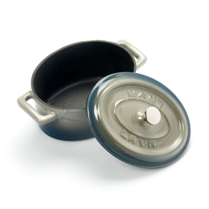 Lava Döküm Mini Oval Tencere 0,36 lt Gri