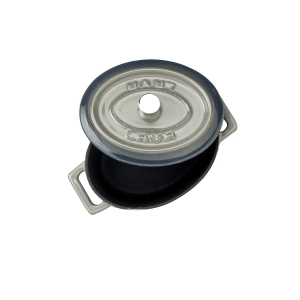 Lava Döküm Mini Oval Tencere 0,36 lt Gri