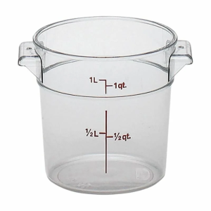 Cambro Camwear® Yuvarlak Saklama Kapları 0,9 lt