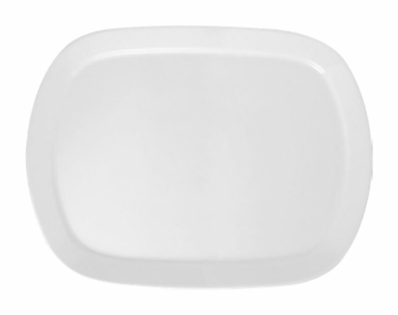 Güral Porcelain Buffet Square Boat Plate 40x30 cm
