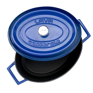 Lava Döküm Oval Tencere Trendy Serisi 3,9 lt Mavi