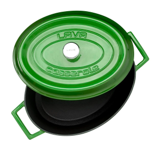 Lava Döküm Oval Tencere Trendy Serisi 3,9 lt Yeşil