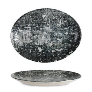 Rinart Porselen Nero Elips Oval Tabak 25x19,2 cm