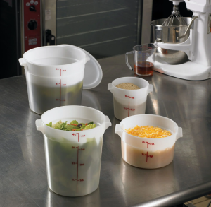 Cambro Yarı Saydam Yuvarlak Saklama Kapları 0,9 lt