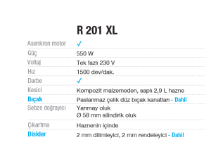 Robot Coupe Sebze Parçalama ve Doğrama Makinesi - R 201 XL