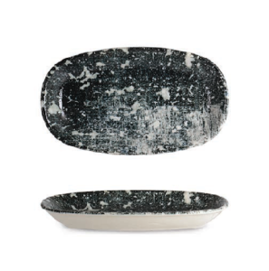 Rinart Porselen Nero Valencia Oval Tabak 19x11,3 cm