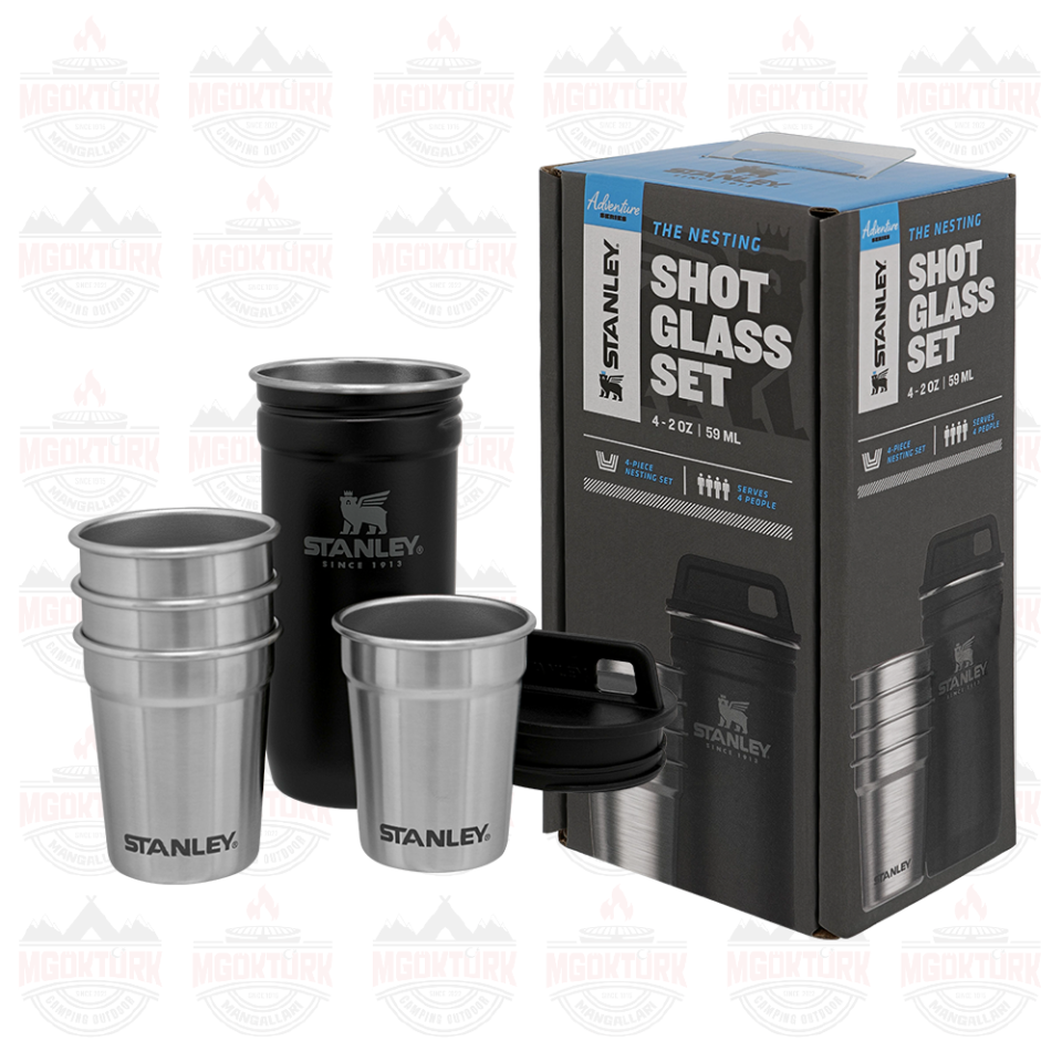 The Nesting Shot Glass Set Matte Black Pebble 10-01705-036 / 6939236348379