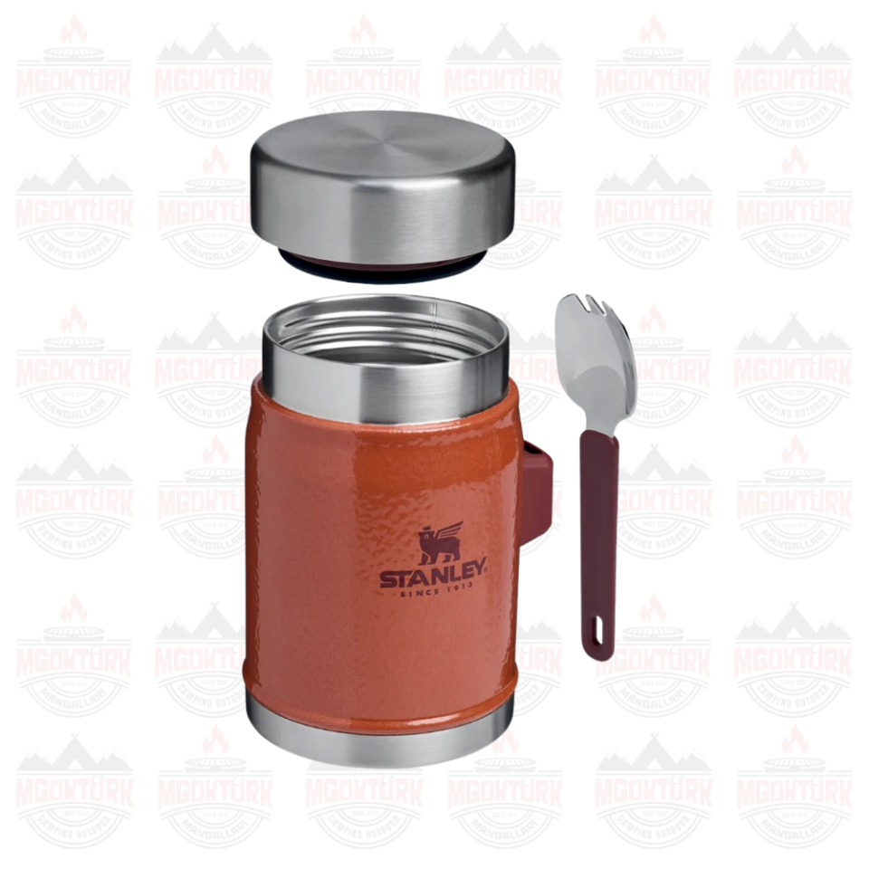 The Legendary Food Jar + Spork 0.4L / 14oz Hammertone Clay