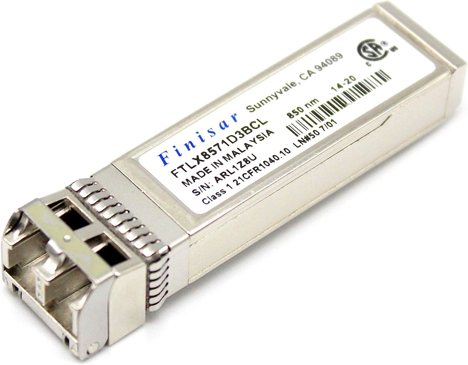 Finisar FTLX8571D3BCL 10GBASE-SR/SW SFP+ Transceivers