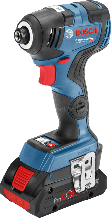 Bosch Professional GDR 18V-200 C Akülü Darbeli Somun Sıkma Makinesi (2 x18 V 4.0 Ah Akü, L-BOXX taşıma çantalı)