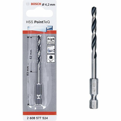 Bosch Hss Point Teq Hex Metal Matkap Ucu 4,2mm  - 2608577524