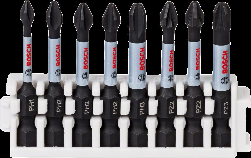 Bosch - Impact Control Serisi Vidalama Ucu 8'li PH1/PH2x3/PH3/PZ2x2/PZ3 *50mm