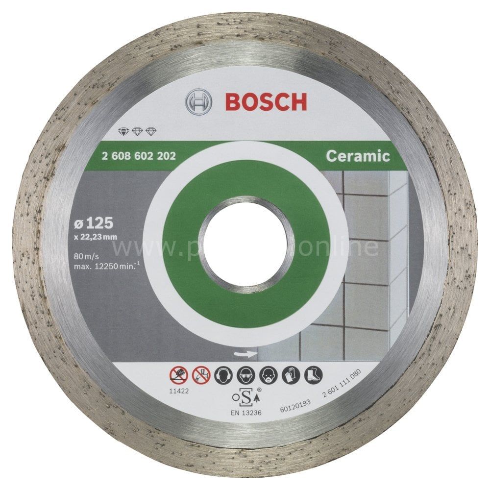 Bosch - Standard Seri Seramik İçin Elmas Kesme Diski 125 mm